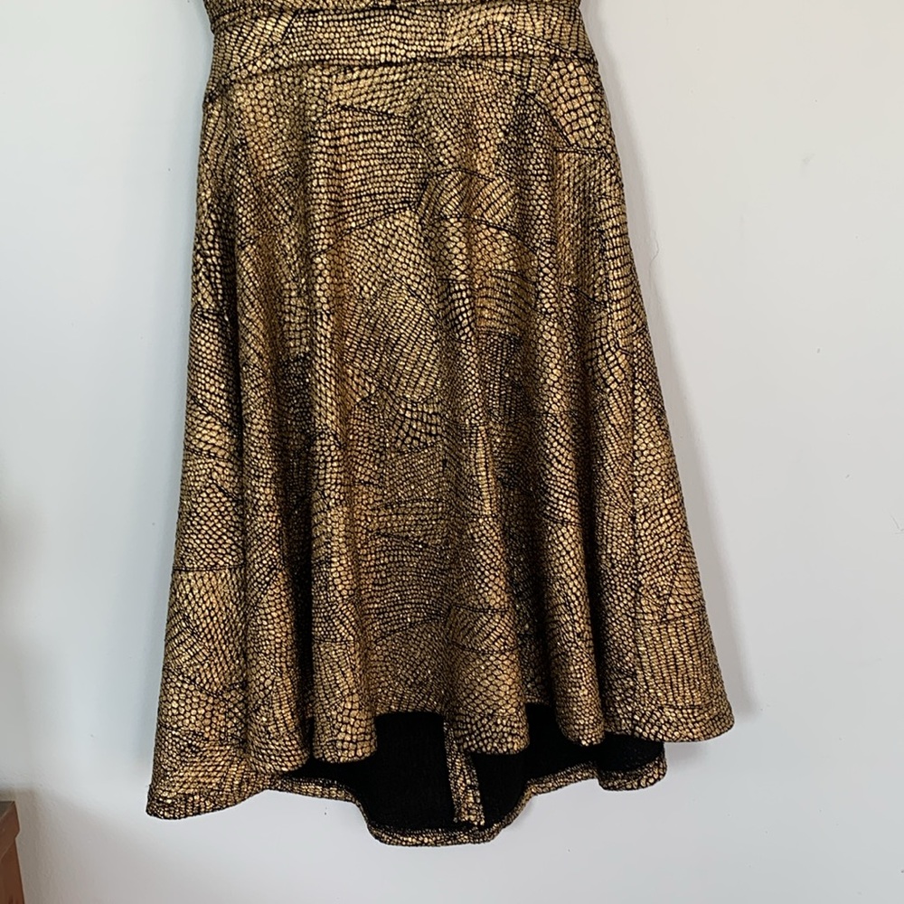 Dainty Hooligan gold snake skin party dress size small - Picture 5 of 13
